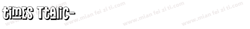 times Ttalic字体转换